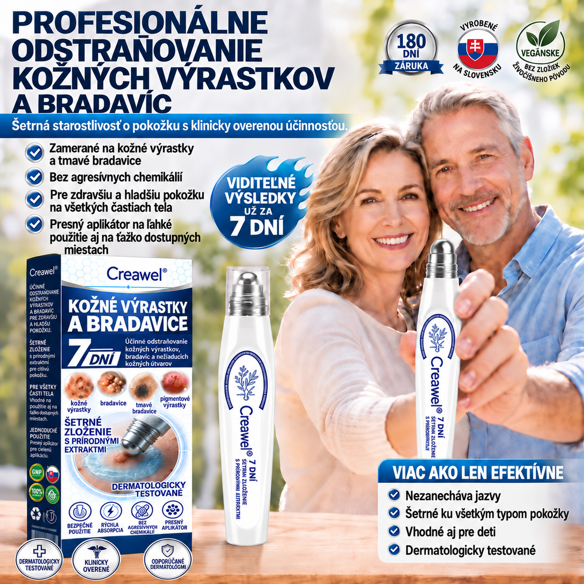 Hivatalos Márkabolt | ✌️ Creawel®  7 napos Szemölcseltávolító Roll-on Ápoló Folyadék (Fájdalommentes rollerball technológia, hegek nélkül)
