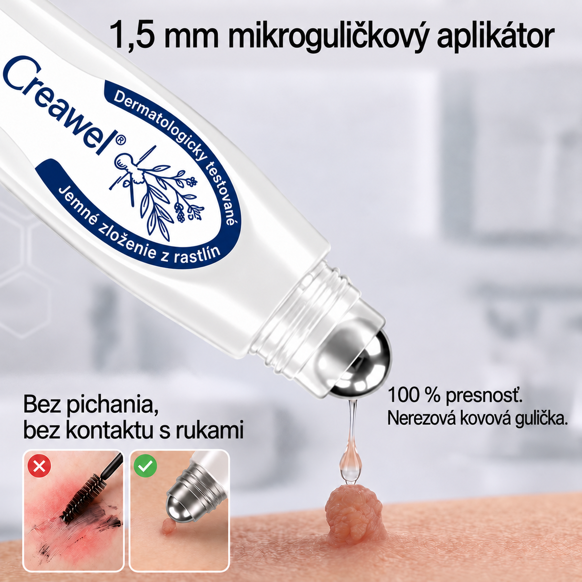 Hivatalos Márkabolt | ✌️ Creawel®  7 napos Szemölcseltávolító Roll-on Ápoló Folyadék (Fájdalommentes rollerball technológia, hegek nélkül)