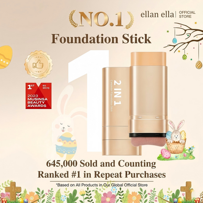 BVJ® 2-in-1 Foundation & Concealer Stick Full Coverage