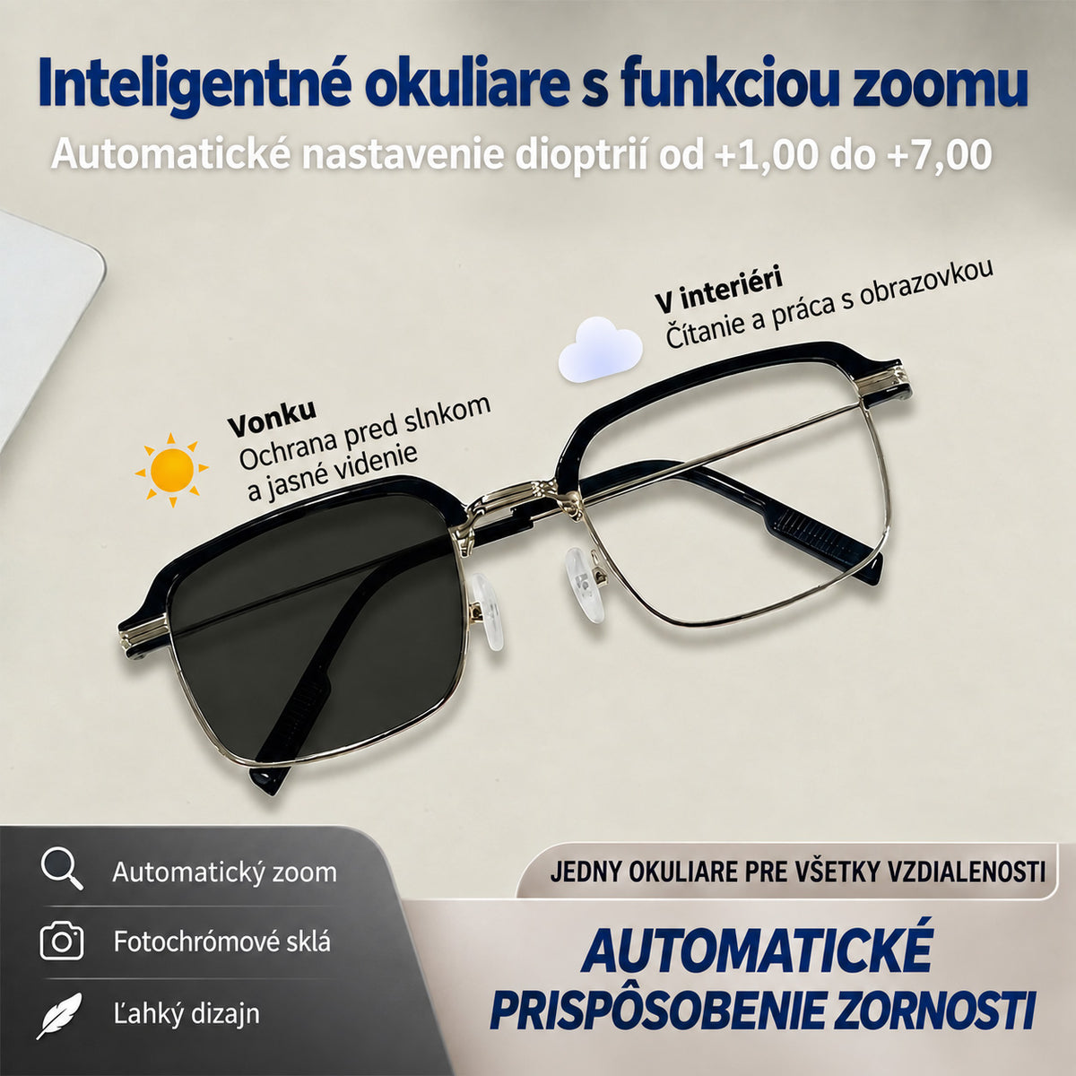 Letný výpredaj🔥Posledný deň akcia: 60% zľava 👓 Oneswear® ✨ Samonastaviteľné HD okuliare na čítanie🐟4️⃣8️⃣
