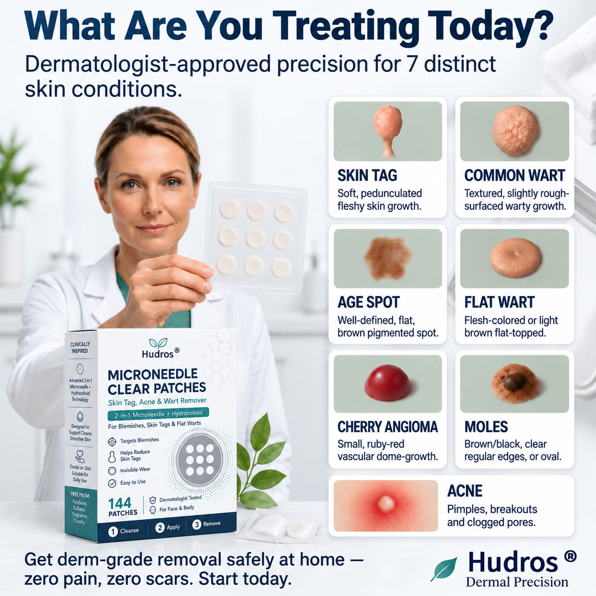 🌟 𝐎𝐟𝐟𝐢𝐜𝐢𝐚𝐥 𝐒𝐭𝐨𝐫𝐞 | GFOUK®  🍃𝐁𝐨𝐭𝐚𝐧𝐢𝐜𝐚𝐥 𝐌𝐢𝐜𝐫𝐨𝐧𝐞𝐞𝐝𝐥𝐞 𝐇𝐲𝐝𝐫𝐨𝐜𝐨𝐥𝐥𝐨𝐢𝐝 𝐏𝐚𝐭𝐜𝐡 (𝐅𝐨𝐫 𝐒𝐤𝐢𝐧 𝐓𝐚𝐠𝐬, 𝐒𝐦𝐚𝐥𝐥 𝐒𝐤𝐢𝐧 𝐆𝐫𝐨𝐰𝐭𝐡𝐬, 𝐖𝐚𝐫𝐭𝐬, 𝐌𝐨𝐥𝐞𝐬, 𝐀𝐠𝐞 𝐒𝐩𝐨𝐭𝐬 & 𝐏𝐢𝐠𝐦𝐞𝐧𝐭𝐚𝐭𝐢𝐨𝐧 𝐂𝐨𝐧𝐜𝐞𝐫𝐧𝐬)