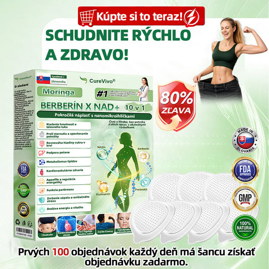 🇸🇰 𝑶𝒇𝒊𝒄𝒊á𝒍𝒏𝒚 𝒐𝒃𝒄𝒉𝒐𝒅 | 🌱Healrize® Moringa · Berberine × NAD+ 10-in-1 Pokročilá nano mikroihličková náplasť