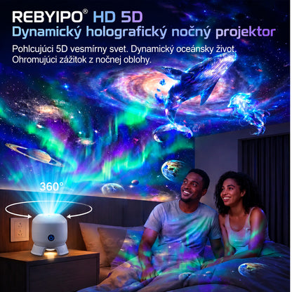 🧚‍♀️Posledný deň: zľava 70 %丨REBYIPO® projektor nočného svetla — Inteligentný 5D holografický projektor hviezdnej oblohy a oceánu 🌠