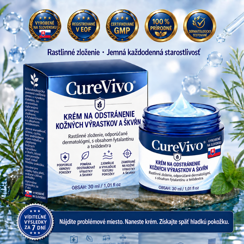 ♟️ CureVivo® 7-dňový krém na kožné výrastky a škvrny (bezbolestné zloženie – bez jaziev)🤗