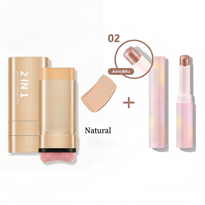 BVJ® 2-in-1 Foundation & Concealer Stick Full Coverage
